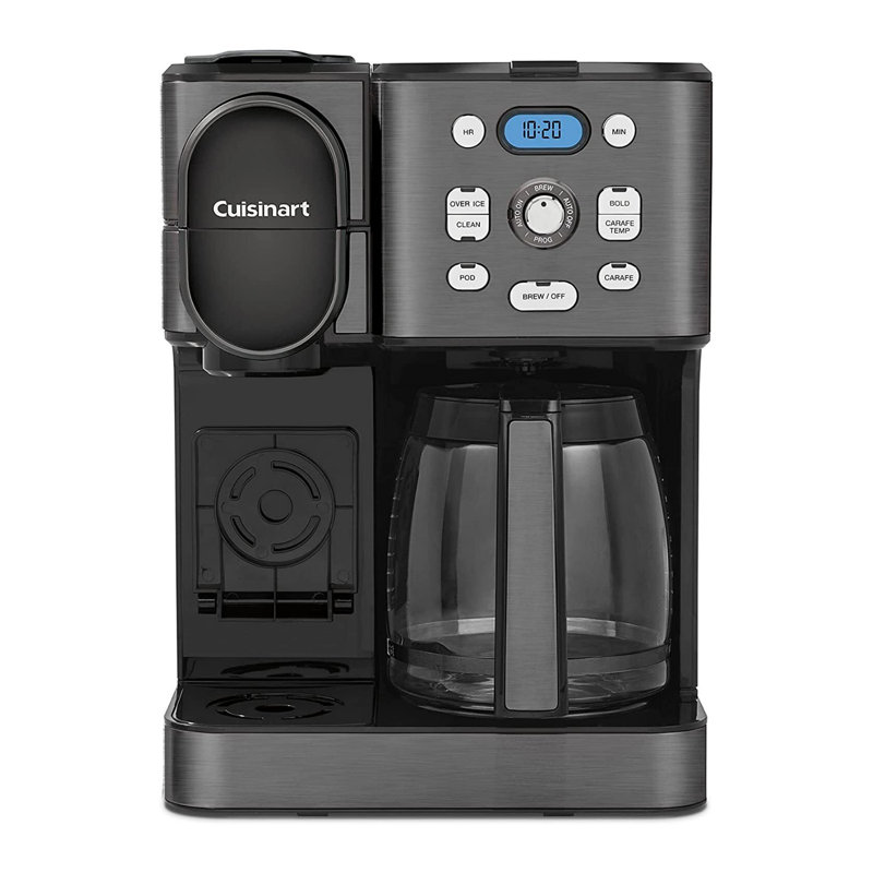 Cafetière 2-en-1 Cuisinart Coffee Center, carafe en verre de 12 tasses, cafetière automatique chaude et glacée, cafetière à service unique
