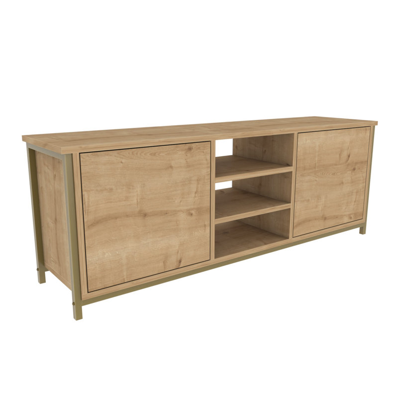 Meuble télé, Beige/or