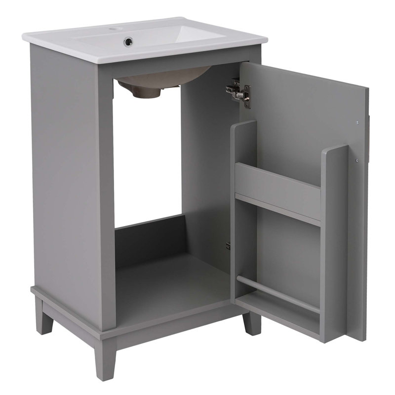 Serren 20'' Single Bathroom Vanity with Ceramic Top