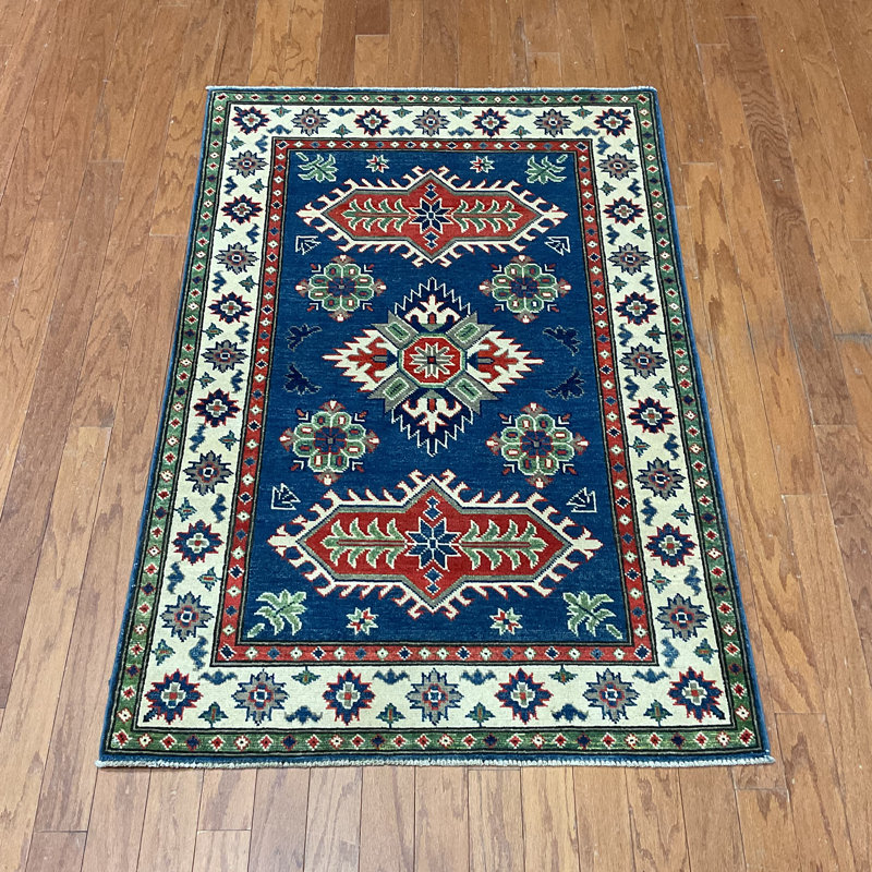  Handmade Kazak Wool Rug
