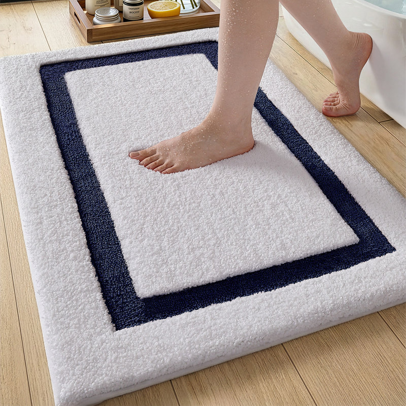 Tapis de bain avec envers antidérapant, Blue, 24" W x 43" L