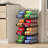 Foldable 3-Tier Stackable Can Organizer for Pantry and Fridge – Heavy-Duty Steel Wire Rack with Handles, Space-Saving Storage for Soda, Beer, and Canned Food – Kitchen Counter Cabinet Organization