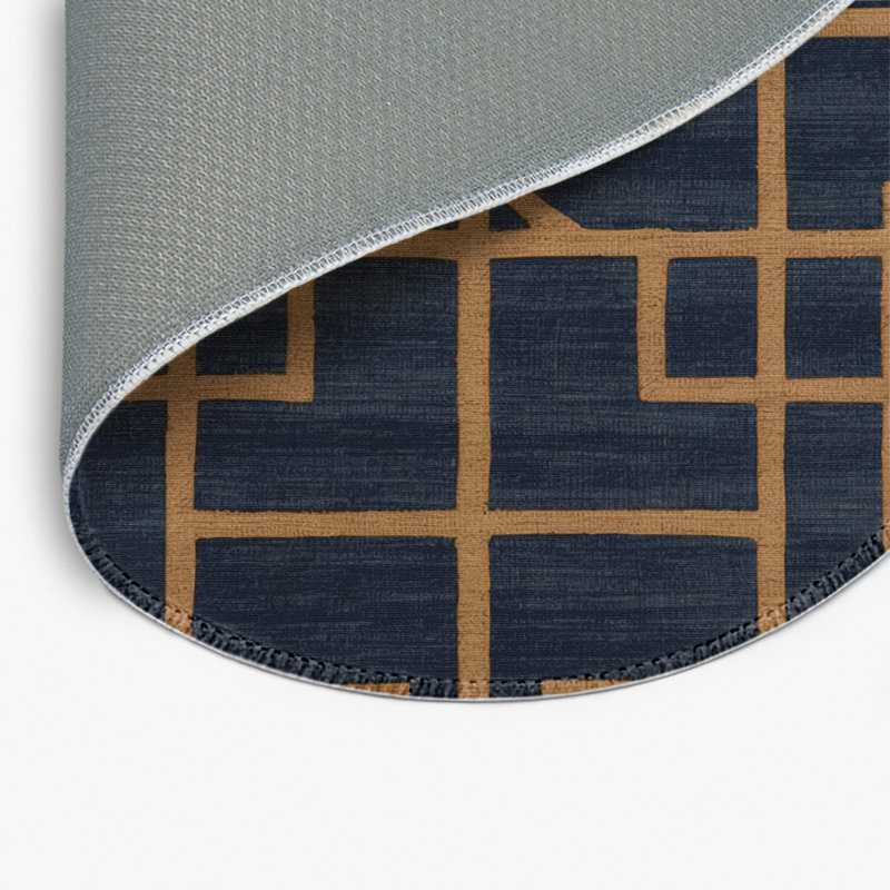 Tapis gris intérieur et extérieur Trellis, Rond 5 pi