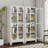 Modern Tall Bathroom Storage Cabinet with Glass Doors and 4 Adjustable Shelves for Kitching and Dining Room-1757892973