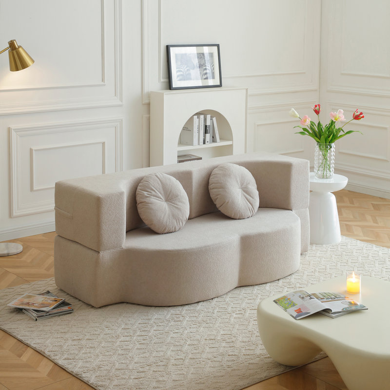 Causeuse de plancher et futon, Kaki