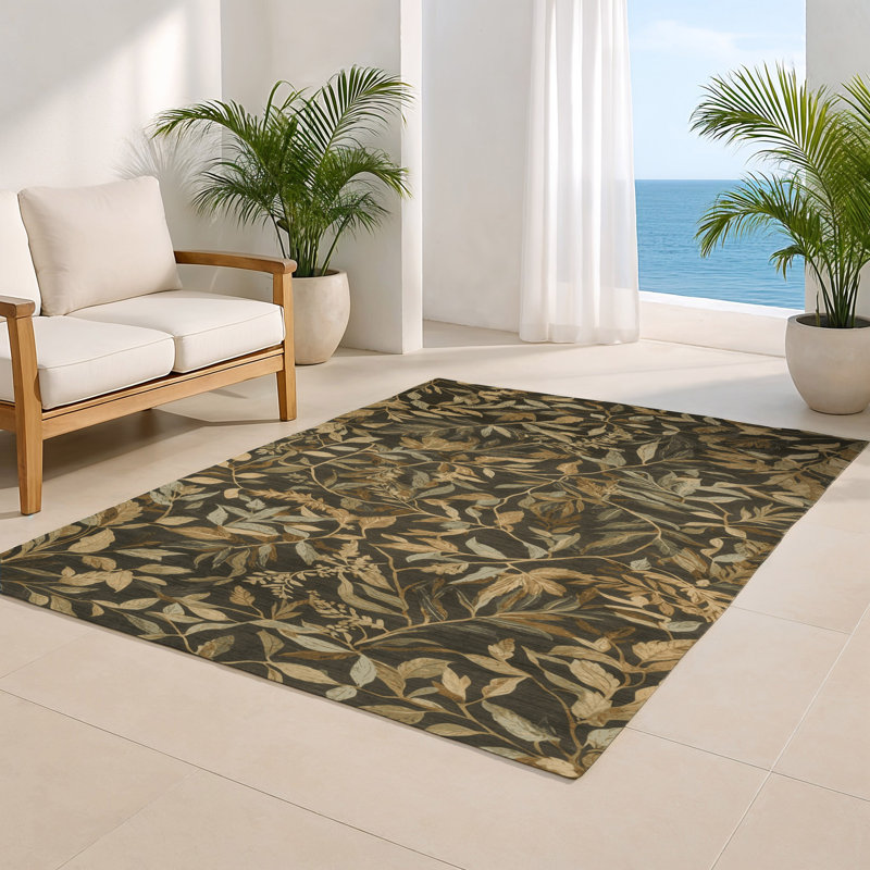 Tapis d'intérieur et d'extérieur brun Nature, Rectangulaire 8 pi x 10 pi
