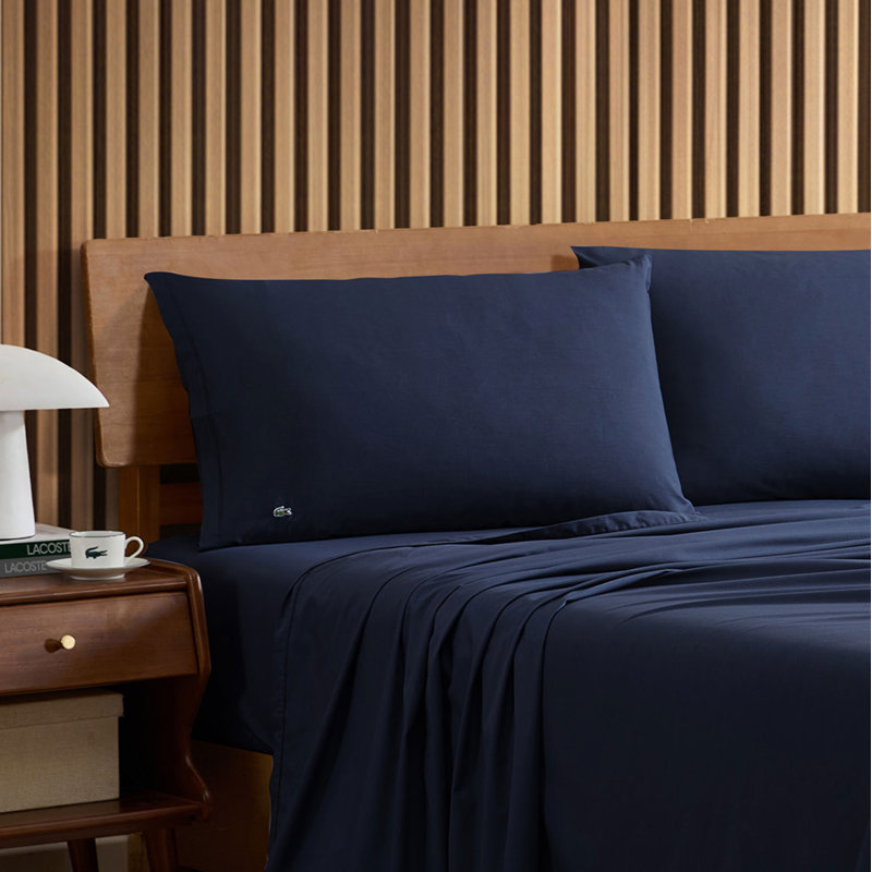 Taie d'oreiller 100% coton Lacale, Taie d’oreiller standard, Navy