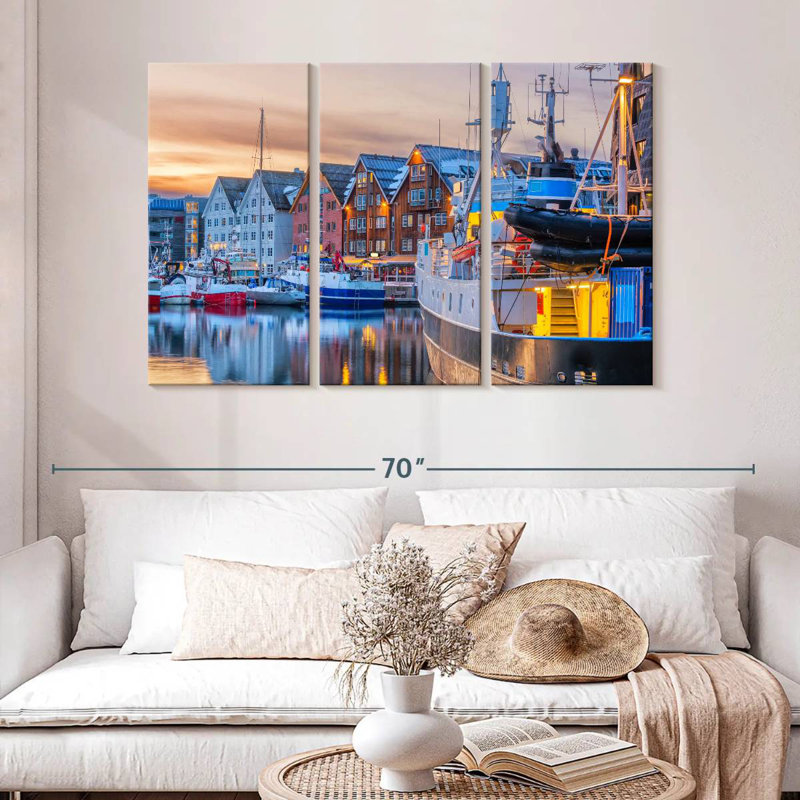 Mehar Boats At Tromso Port, 32" H x 50" W