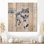 Loup qui court dans la prairie I - Art mural moderne en bois 