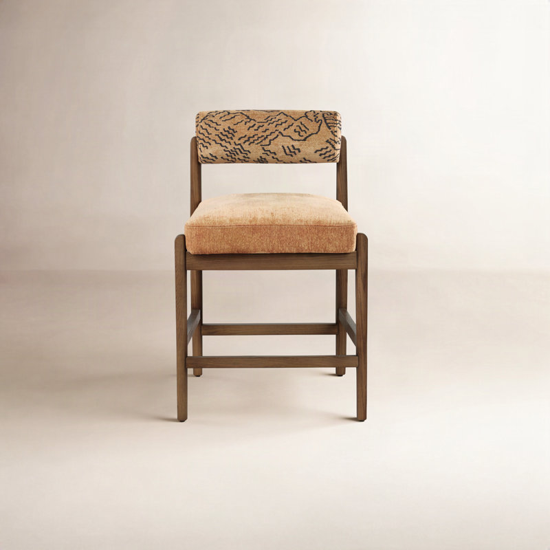 Jazelle Stool, Counter Stool (27" Seat Height), Dharma Ochre