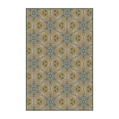 Tapis beige/bleu marine à motifs Noelani