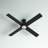 56" Mccoin 4 - Blade LED Standard Ceiling Fan in Black with Remote Control and Light Kit Included-273975523
