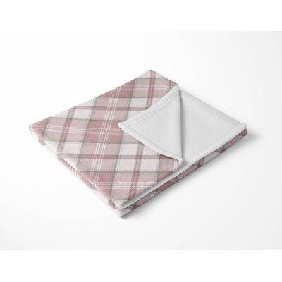 Diamond Plaid Velveteen Fleece Blanket