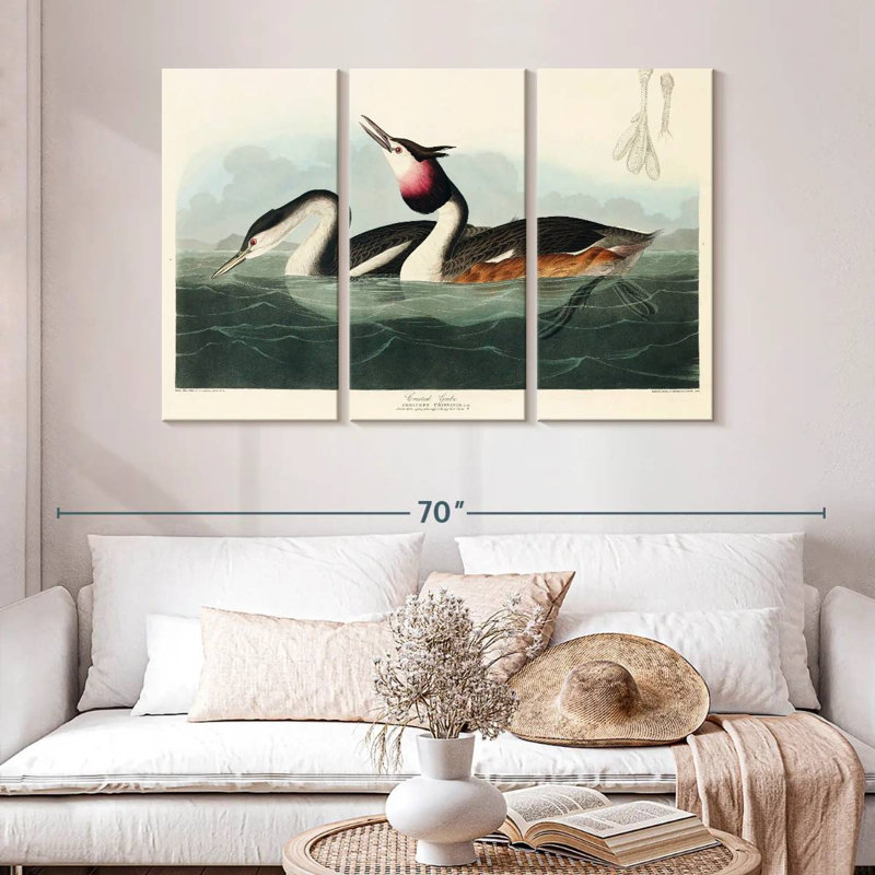 Brampt Crested Grebe, 32" H x 50" W