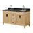 60 In. W X 22 In. D X 35 In. H Double Sink Bath Vanity In Natural Wood Finish With Black Carrara Quartz Top-1970288612