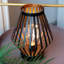 Banner 22Cm Black Metal Dimond Shape Cordless Table Lamp
