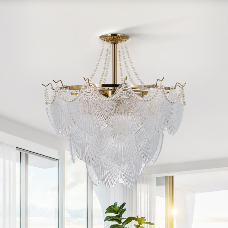  Lustre en cristal 23,6 po pour îlot de cuisine