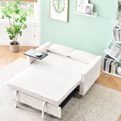 Beige Corduroy With Movable Tabletop And Port, Providing A Comfortable Experience Rollers Desktop, Interface For Modern Lifestyle