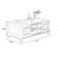 Table basse rectangulaire en bois massif noisette