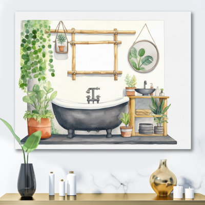 «Natural Bathroom Decor VII», reproduction sur toile