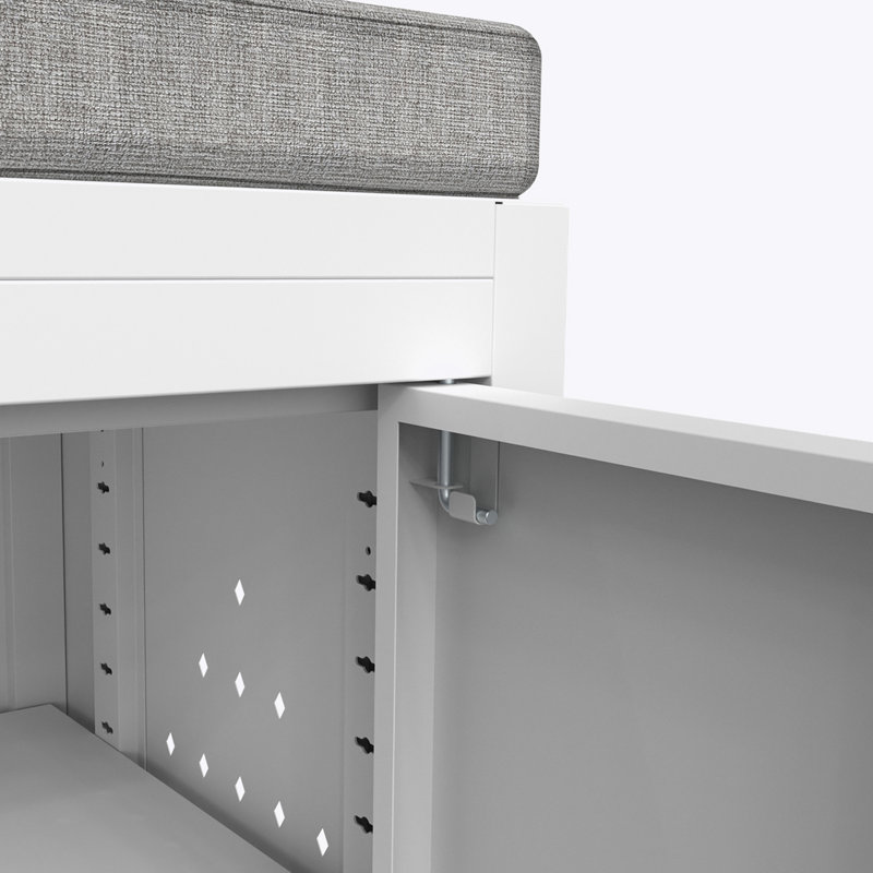 Polyester Blend Upholstered Storage Bench