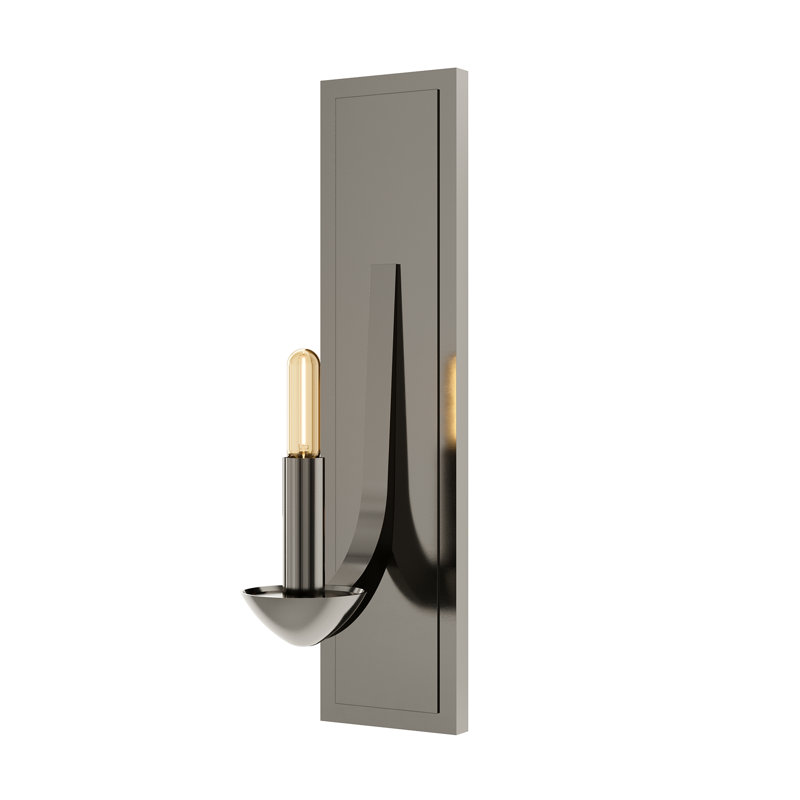 Applique murale Goldie - nickel poli noirci - rectangulaire, Nickel poli noirci
