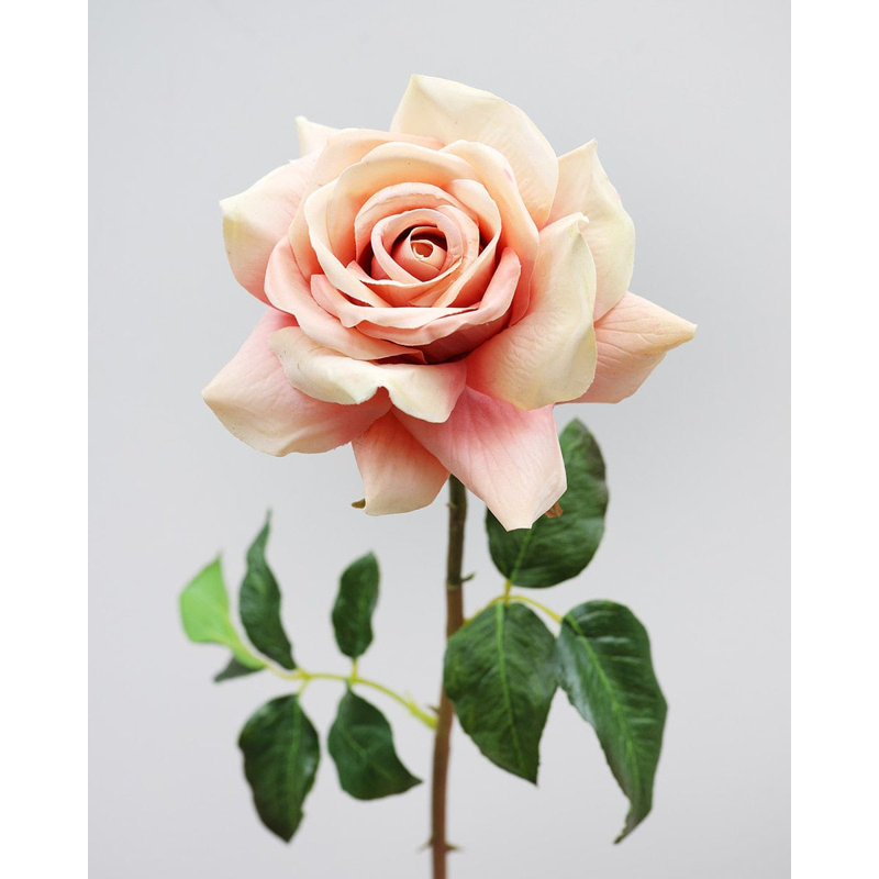 Peach Pink Dutchess Real Touch Rose 20"