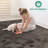 High-Low Brown Indoor Area Rug, 6'7''x9', Modern, Contemporary, Geometric, Bohemian, Bedroom, Kitchen, Living Room, Non Shedding Carpet-2097190037