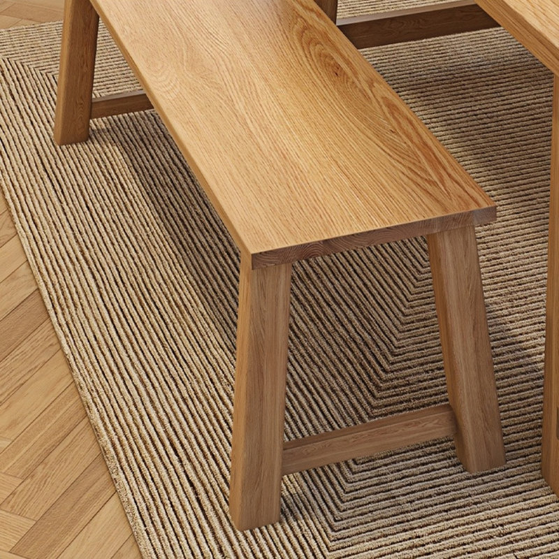 Nobuo Solid Wood Bench, 16.92" H x 70.86" W x 14.96" D