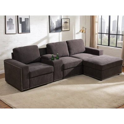 Upholstered L-Shaped Sectional Reversible