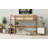 Twin High Loft Bed, Rubber Wood  Loft Bed With Safety Guardrail, Built-In Desk, Ladder,White Oak