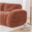 Canapé désossé en forme de U, tissu de velours doux, conception touffetée, éponge haute densité 32D, aucun assemblage requis, fond ergonomique, conception antidérapante, repose-pieds mobiles pour les chambres à coucher, brun rouge-1652378582