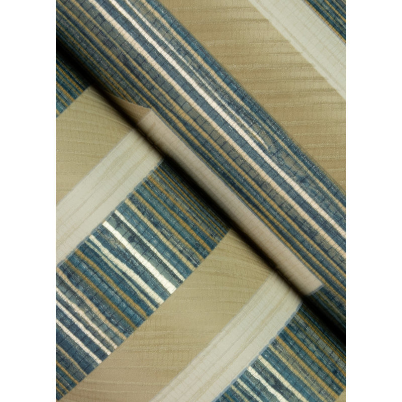 33' L x 20.5" W Wallpaper Roll, Blue
