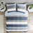 Grey, Navy, Blue Bedroom Bedding - Comforter And Sheet Ensemble King Size In Sheets