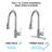 Stainless Steel Pull Down Kitchen Faucet With Soap Dispenser