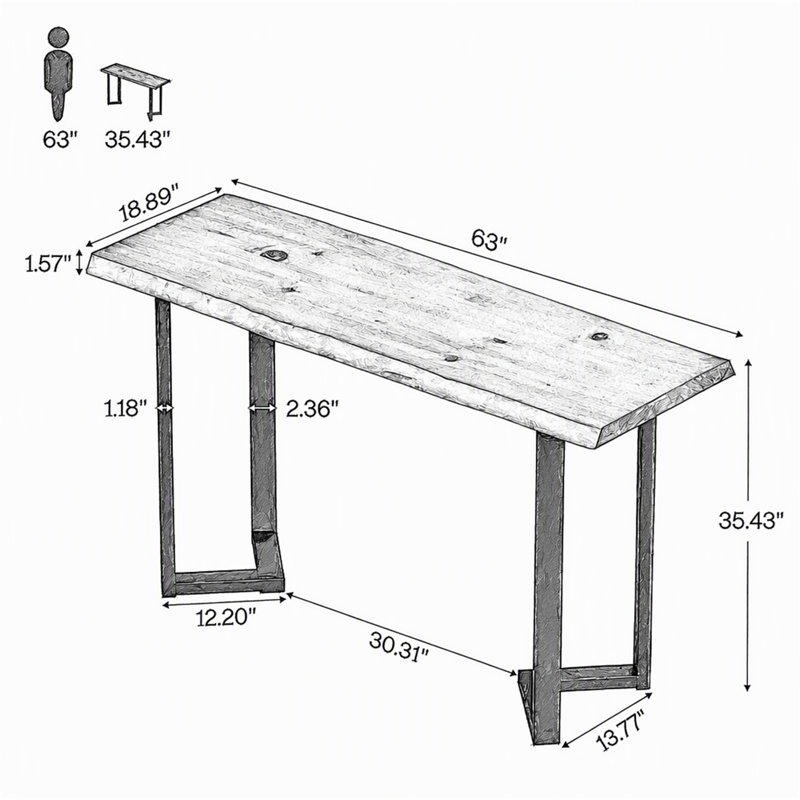Table de bar 63 po