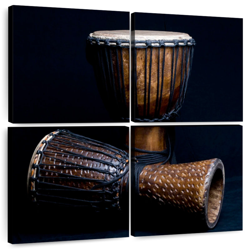 Abarca Tribal Djembe Drums, 18" H x 18" W