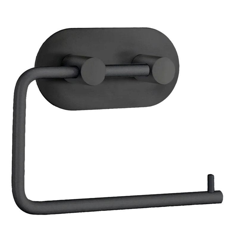 Porte-papier hygiénique mural autocollant 3M, Acier inoxydable noir mat