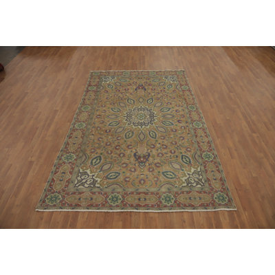 Handmade Floral Traditional Area Rug 6x9