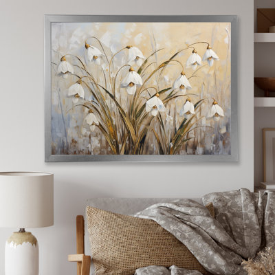 Minimalisme «Snowdrop Flowers Harmony I» sur toile