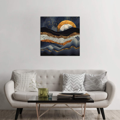 Metallic Mountains by Space Frog Designs - Wrapped Canvas Print