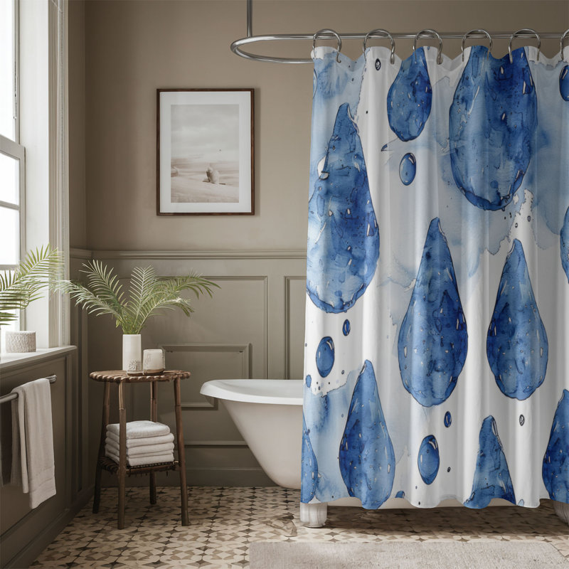 Rideau de douche Denim Rain - Premium, H 74 po x l 71 po