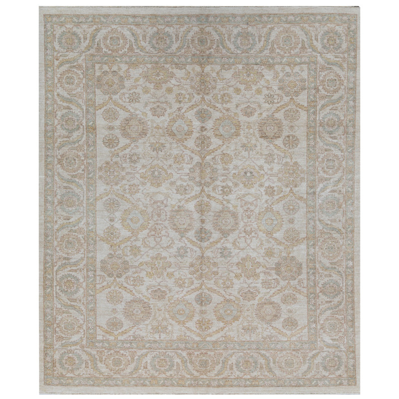 Sultanabad Wool Oriental Area Rug in Janes Gray/Yellow
