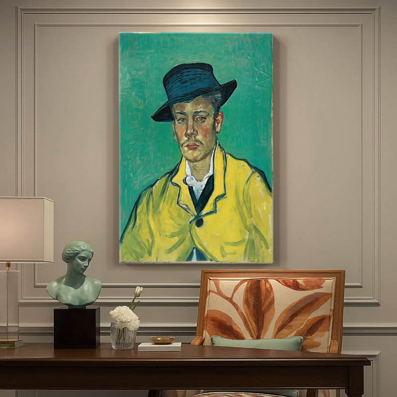 Portrait de Armand Roulin - Toile tendue par Vincent Van Gogh, 24 po x 36 po