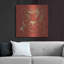"Lionne dorée sur un coussin rouge" par Chris Paschke-1084131626