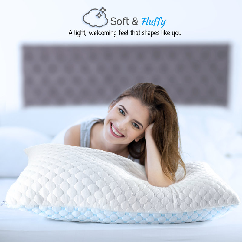 Scarlett Gel Memory Foam Medium Cooling Pillow, King, Set of 1
