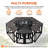 Steel Outdoor Fireplace with Side Tables-592710399