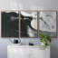 «Black and White Waves III», reproduction sur toile 3 pièces-884788516-884788517