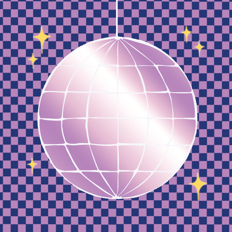 Disco - Wrapped Canvas Print, 30cm H x 30cm W