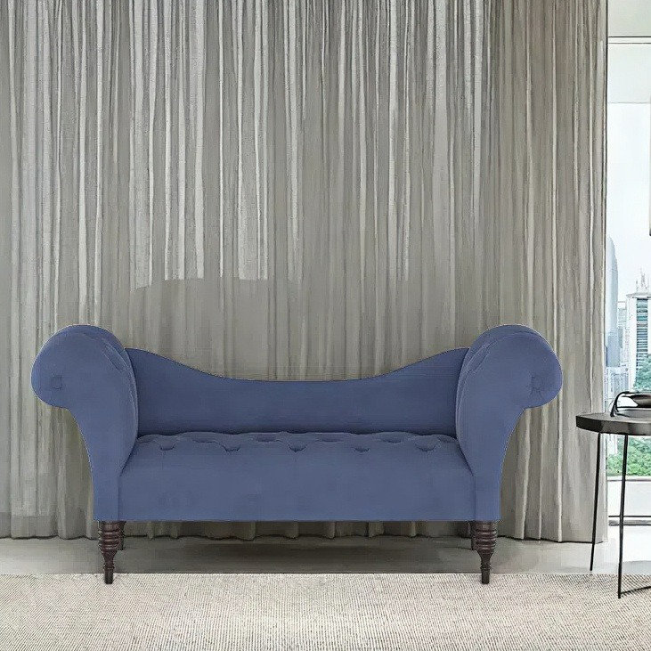 Chaise longue classique classique élégante, Cyan